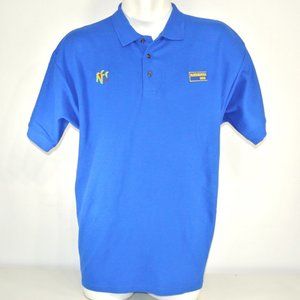 BLOCKBUSTER VIDEO Nintendo 64 Vintage Employee Uniform Polo Shirt Blue Size L